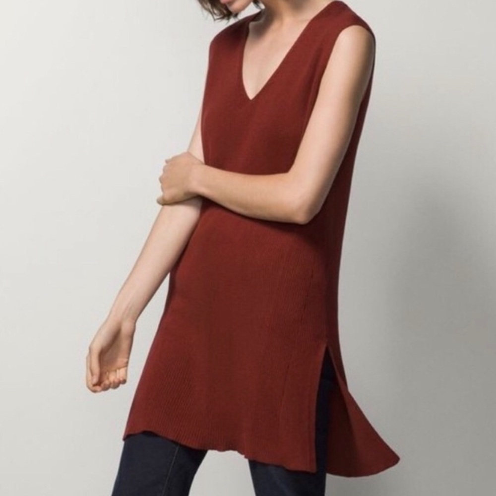 NWOT Massimo Dutti dark orange tunic